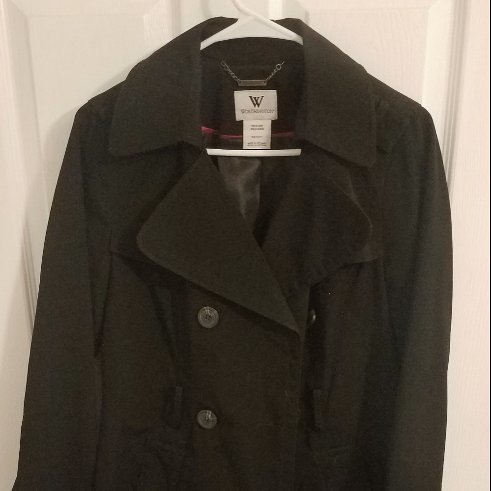 Worthington Black Pea Coat